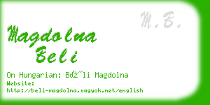 magdolna beli business card